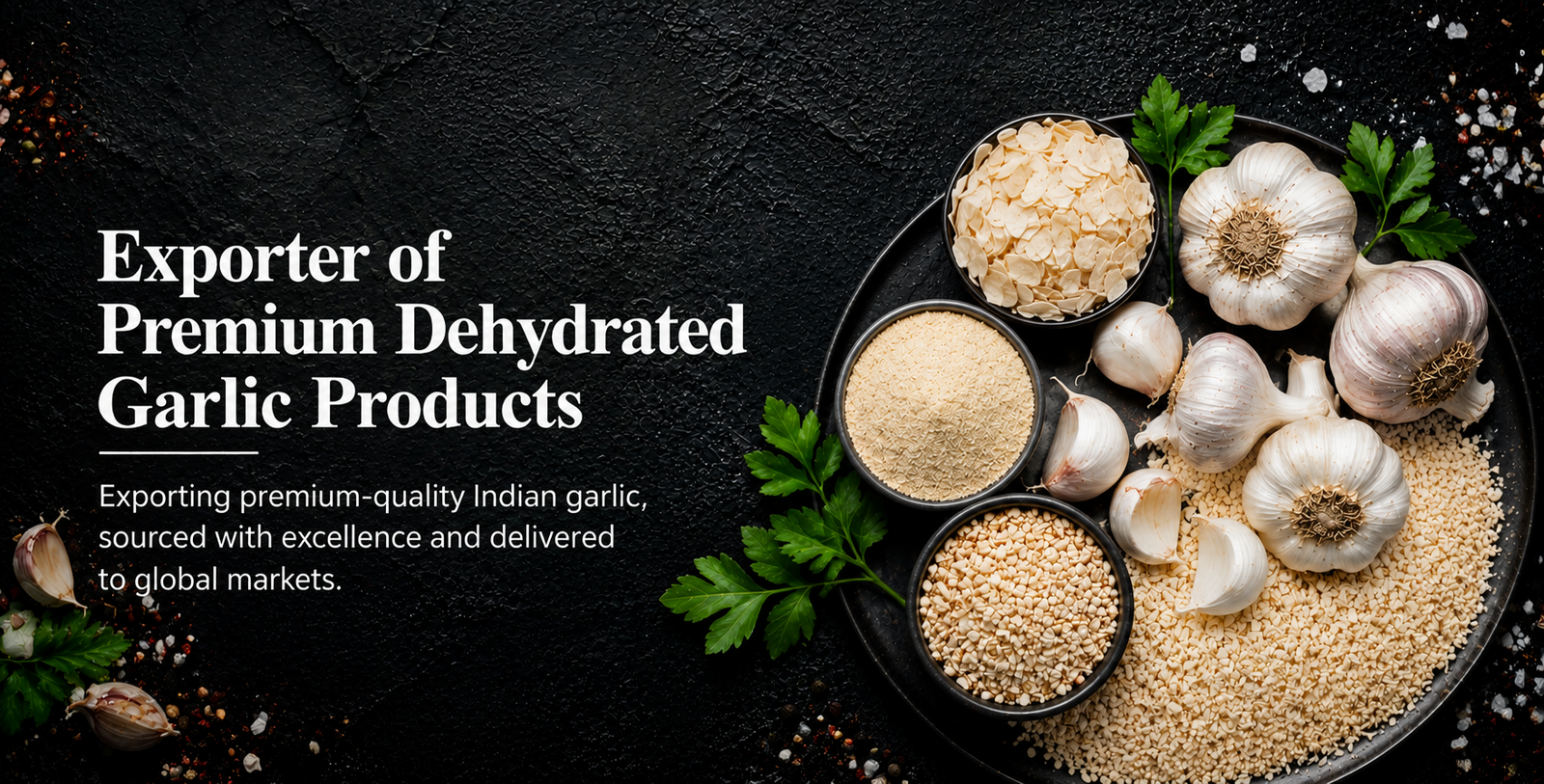 Exporter of Premium Dehydrated Garlic Products
